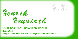 henrik neuvirth business card